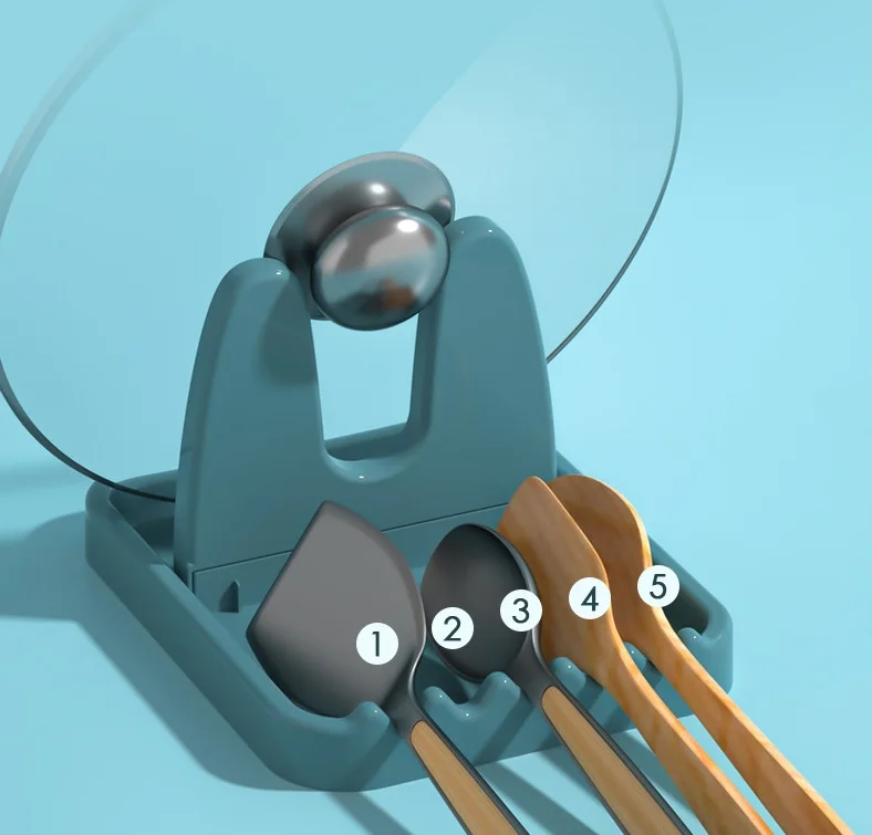 Dd2296 Kitchen Spoon Rest Holders Spatula Rack Shelves Kitchen Pot