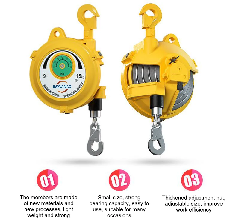 1.5m Stainless Steel Retractable Spring Balancer Zero Gravity Tool Balancers for Hanging Welder 1-120kg Capacity for Industrial