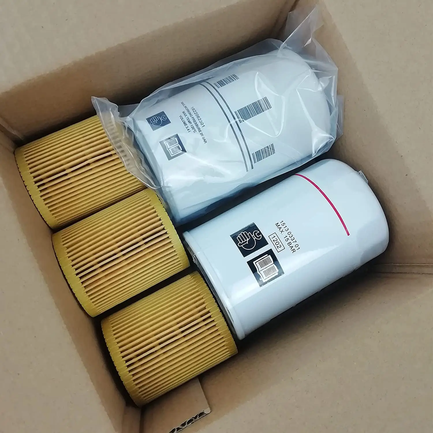 2901086501 Filter Kit Compatible with Atlas Copco Air Compressor Oil Separator 1622062301 Oil Filter 1513033701 Air Filter 16220