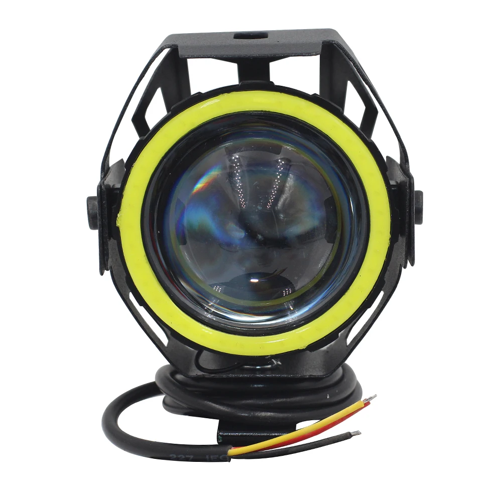 Заводская продукция, 12 В, светодиодная алюминиевая водонепроницаемая фара «ангельские глазки», мигающая светодиодная фара u7 для мотоцикла