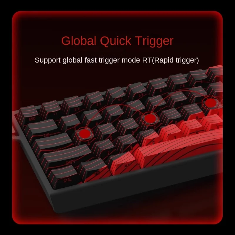 Original FGG MAD 60/68HE Gaming Magnetic Axis Keyboard Wired Mechanical Keyboard 61/68 Keys for Gaming and Office Use
