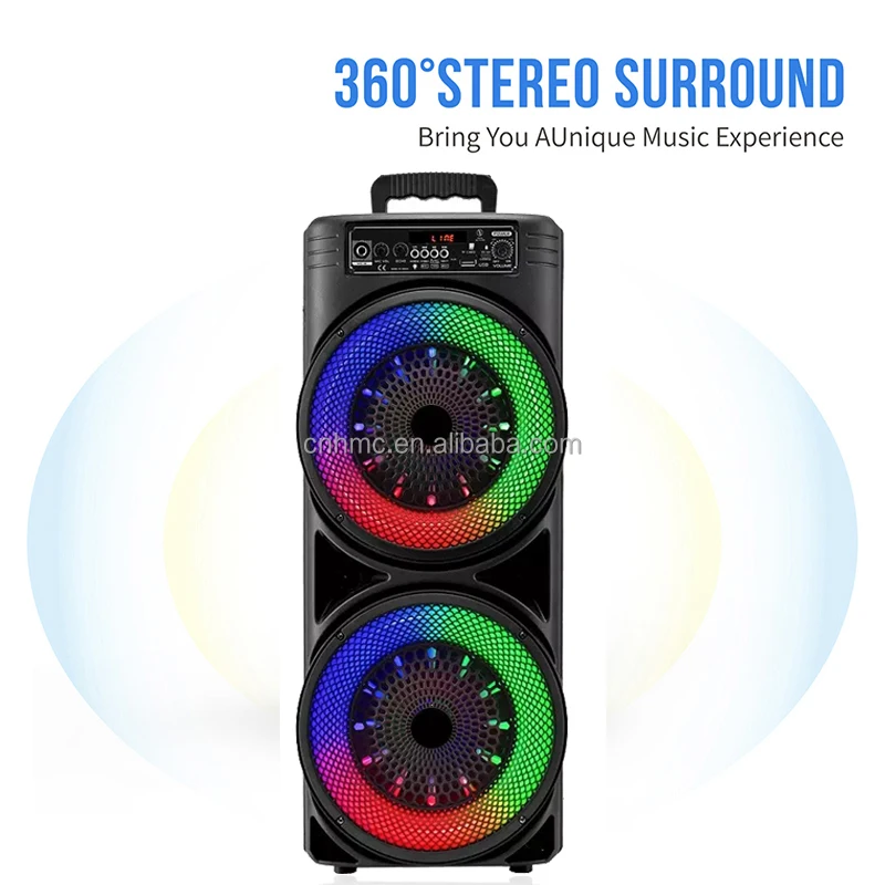 TTD-2807 デュアル8インチウーファー スピーカー ポータブルDJバス