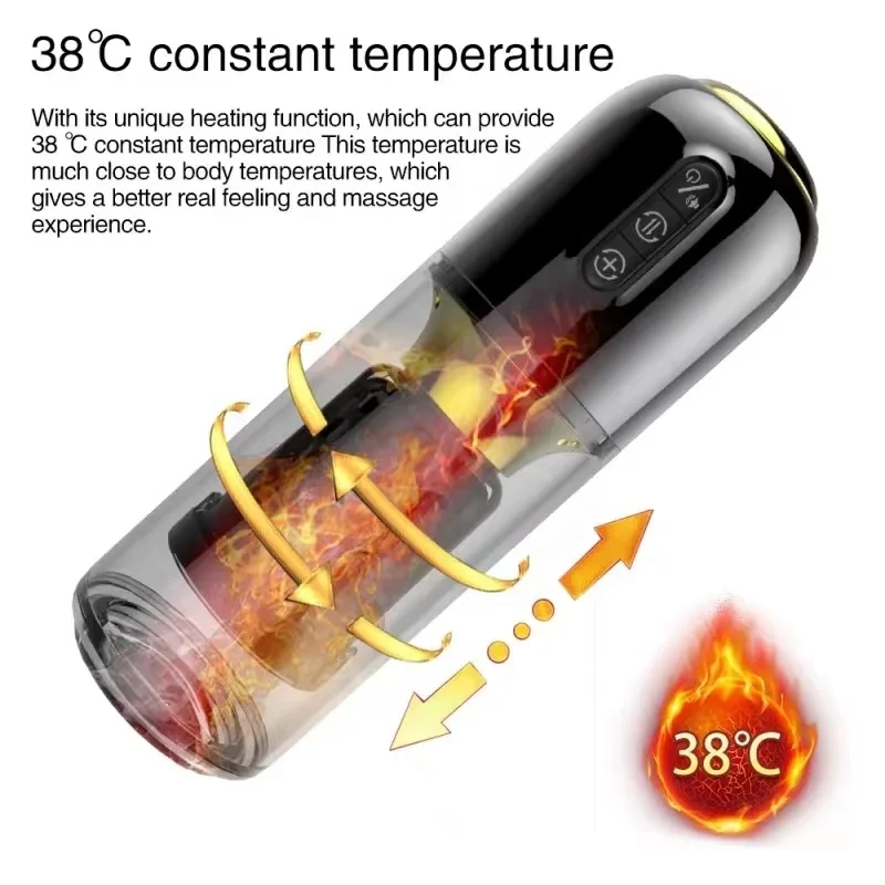 Popular APP Automatic Sucking Masturbator Vagina Masturbation Telescopic  Rotating Aircraft Cup Masturbation Cup Sex Toy for Men