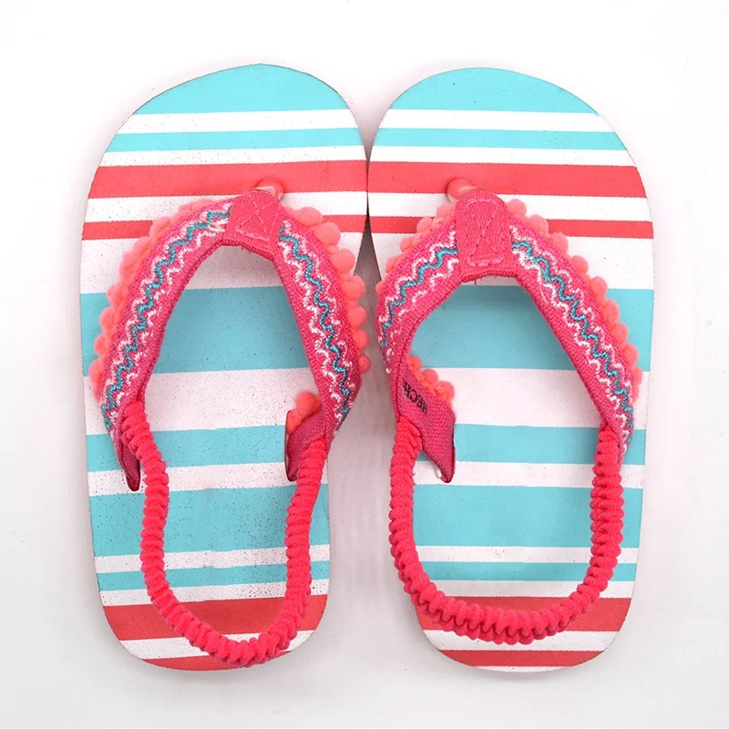 Пользовательский логотип Дизайнерские летние Мультяшные милые детские шлепанцы Тапочки