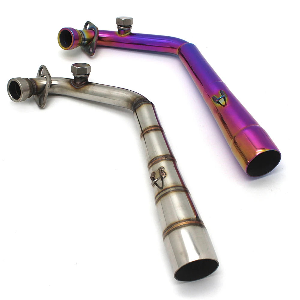 Motorcycle Exhaust Performance Middle Link Pipe Bend Slip on for Yamaha BWS 125 150 ZUMA125 Iridium