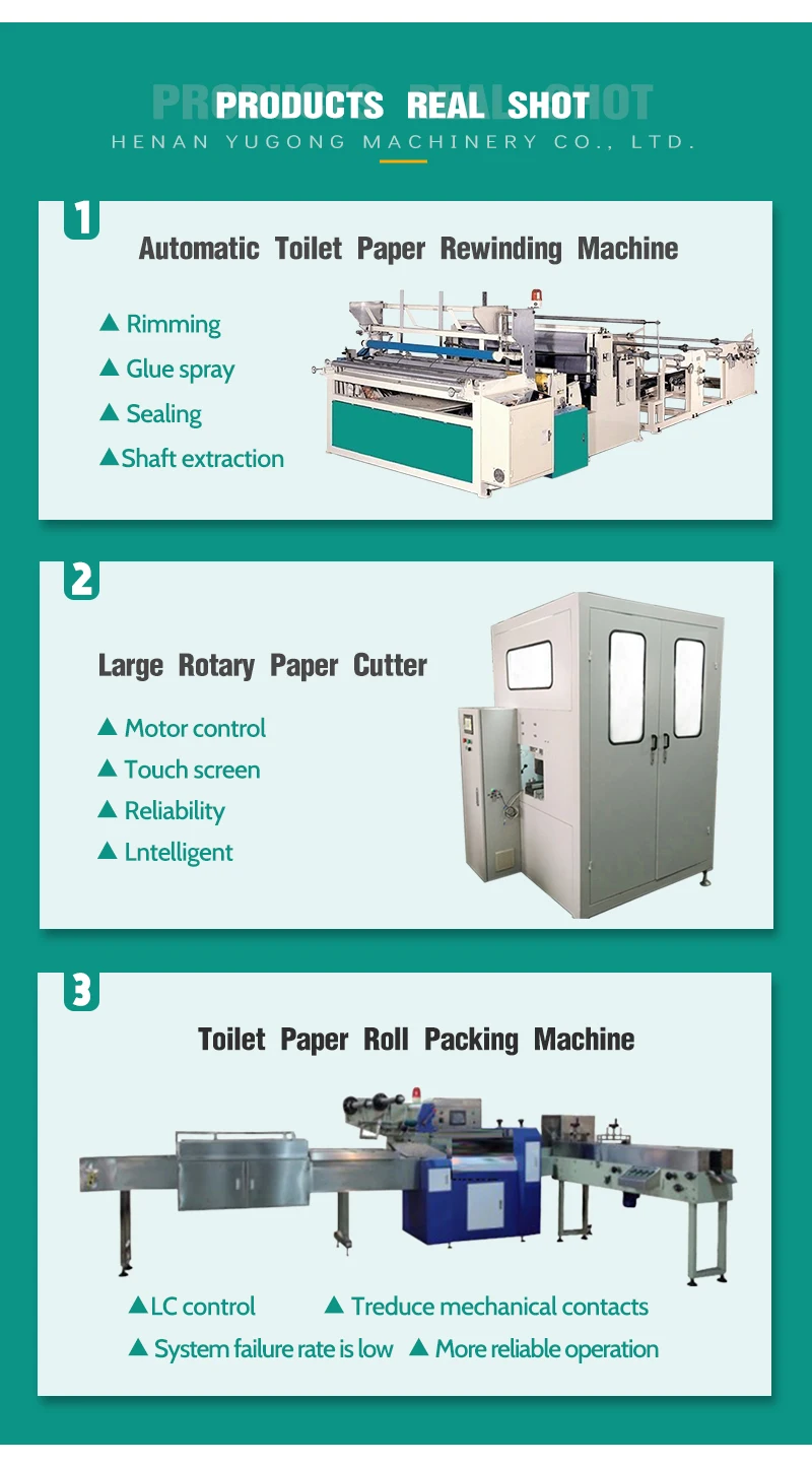 High Speed Rolling Paper Production Machinery Tissue Toilet Paper Rolls