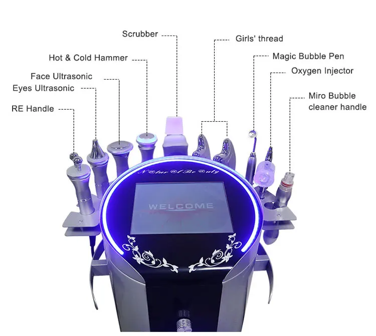 Vertical 9 In 1 Best Diamond Aqua Peeling Hydra Beauty Facial Dermabrasion Beauty Machine Buy