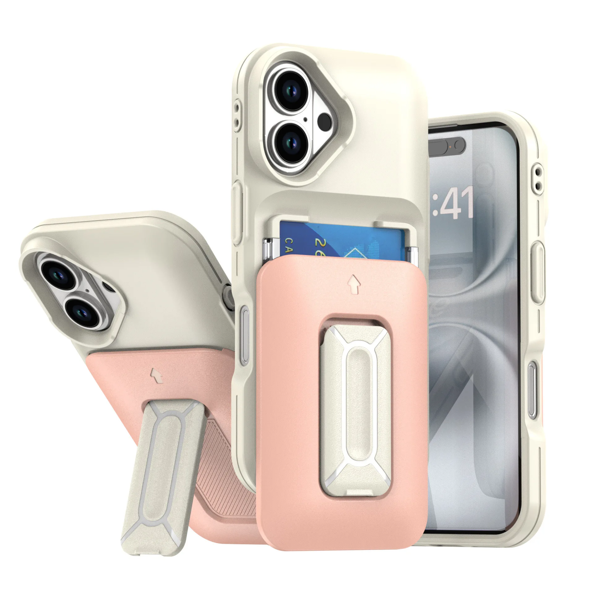 Suitable For Pro Max Lanyard Phone IPhone 16 17 AIR Stand Case With Card Slot_voghion.com