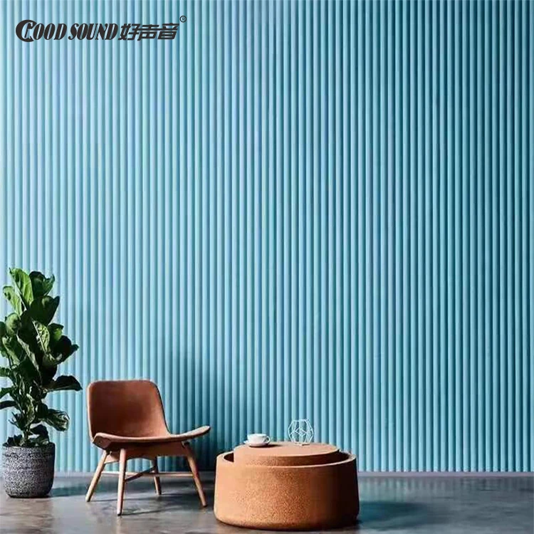 GoodSound Easy Installation Sound Insulation Wood Interior Wall 3D Flexible Wooden Fluted Panels