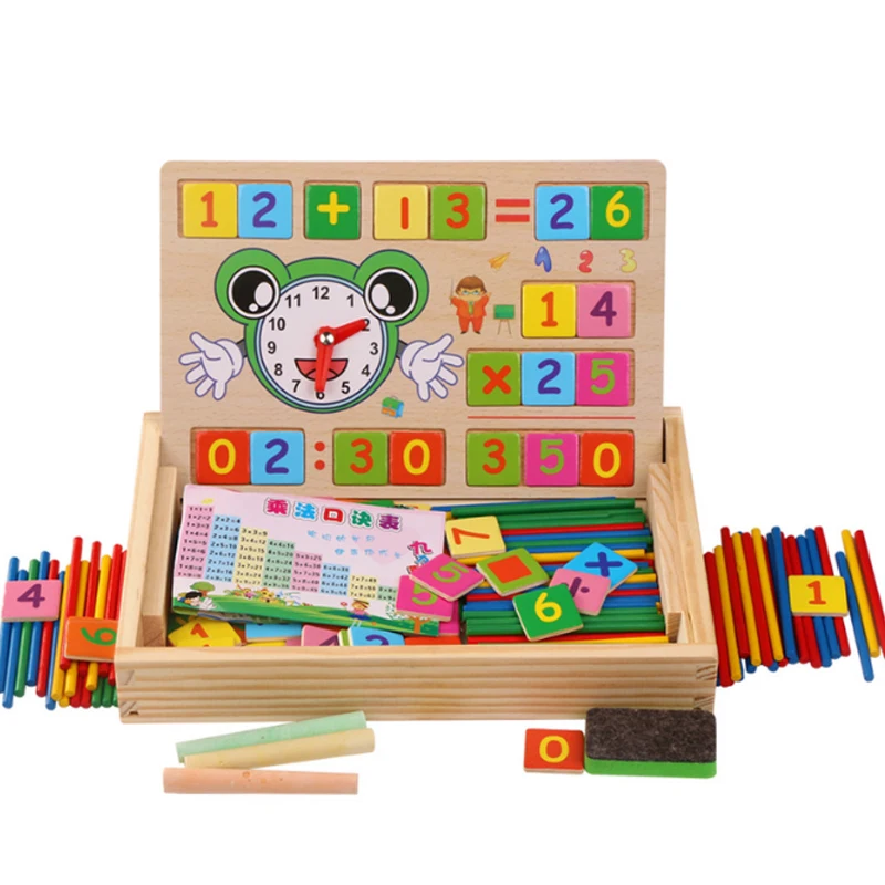 Многофункциональная обучающая коробка настольные игрушки детские головоломки деревянные математические игры