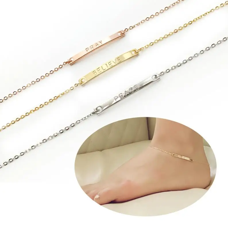 Buy Name Anklet,14k Gold Anklets,Ladies 