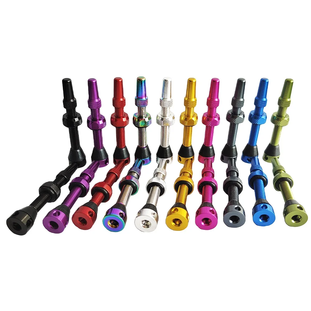Valves Presta Tubeless DRELD - Lot De 2 Pour VTT - 60mm Rouge - Anti-fuites Et Faciles à Installer