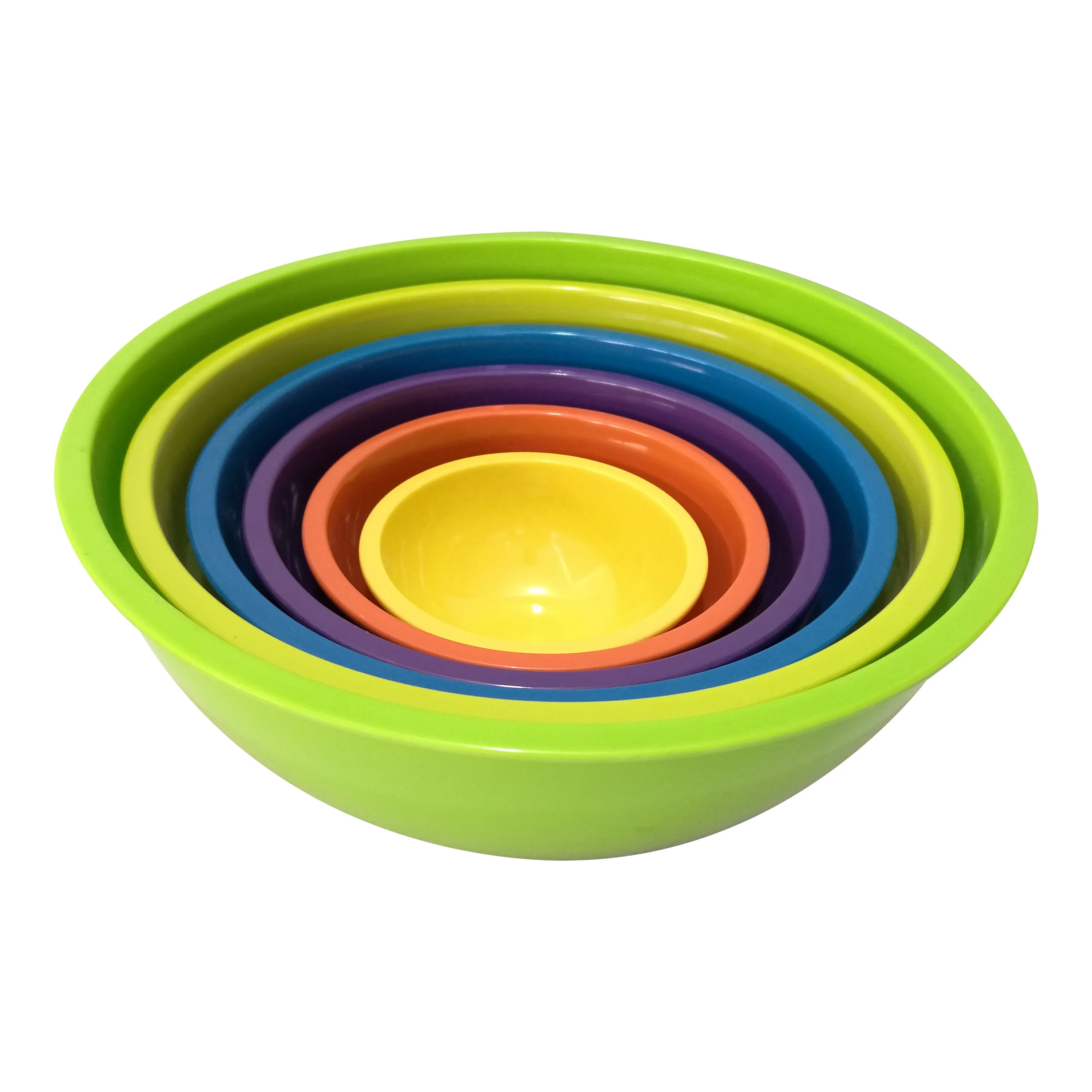 Buy Wholesale China 6 Pcs Plastic Mixing Bowls Set Colorful Rainbow Serving  Bowls For Kitchen Nesting Bowls With Lid & Bowls Set Mixing Bowls at USD  8.3