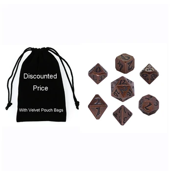 Metal Dice Customized Colorful DND Dice Set 7PCS Dungeons & Dragons Board Game Role Playing Dice