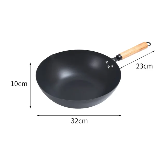 Multilayer composite universal 32cm non stick frying pan chinese wok pan