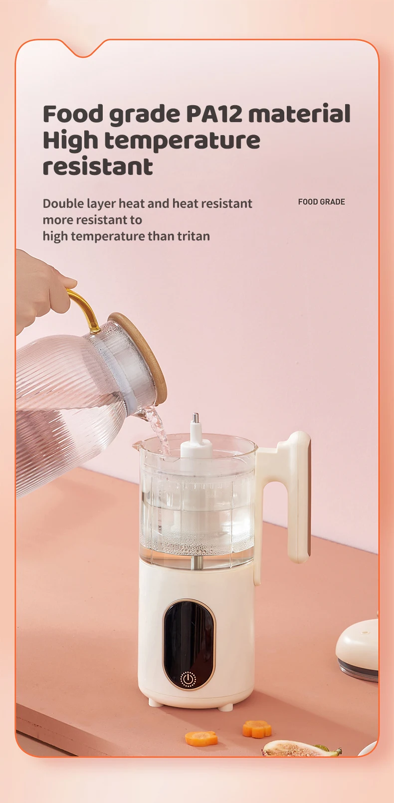 Baby Food Processor Blender Mill Grinder Steamer Baby Steam Cooker And