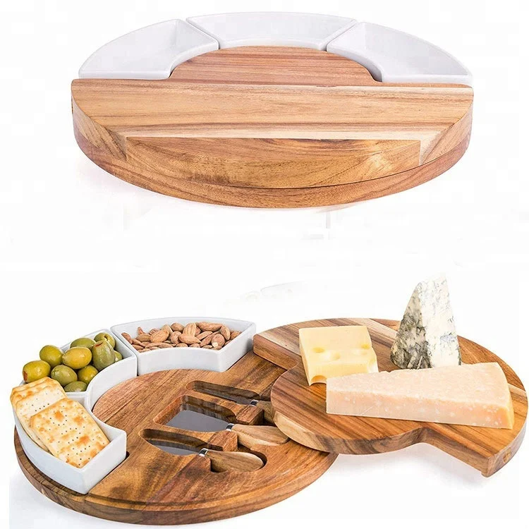 Набор доски для сыра и ножей, полный набор доски для резки сыра