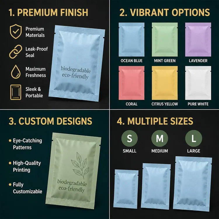 Custom 3ml Cosmetic Sample Sachets  Mini Skincare & Shampoo Pouch for Beauty Products Travel Size Single-Use Packaging