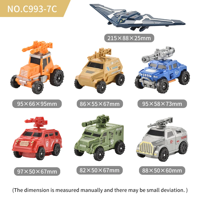 Futuristic Combined Transforming Robot Toy 7 in 1 Deformation Robot Car Toys  for Children