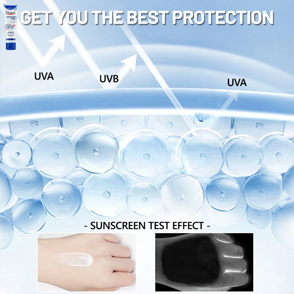 Disaar Long Lasting Moisturizing After Sun Repair Body Protection SPF50 Whitening Sunscreen Cream