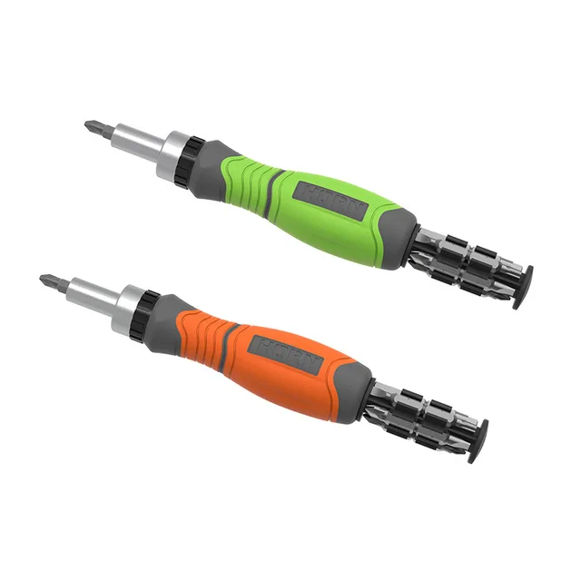 Magazine Ratchet Screwdriver Set Industrial Household Grade Multi-Specification Auto Repair Tool 11-in-1 Steel CRV