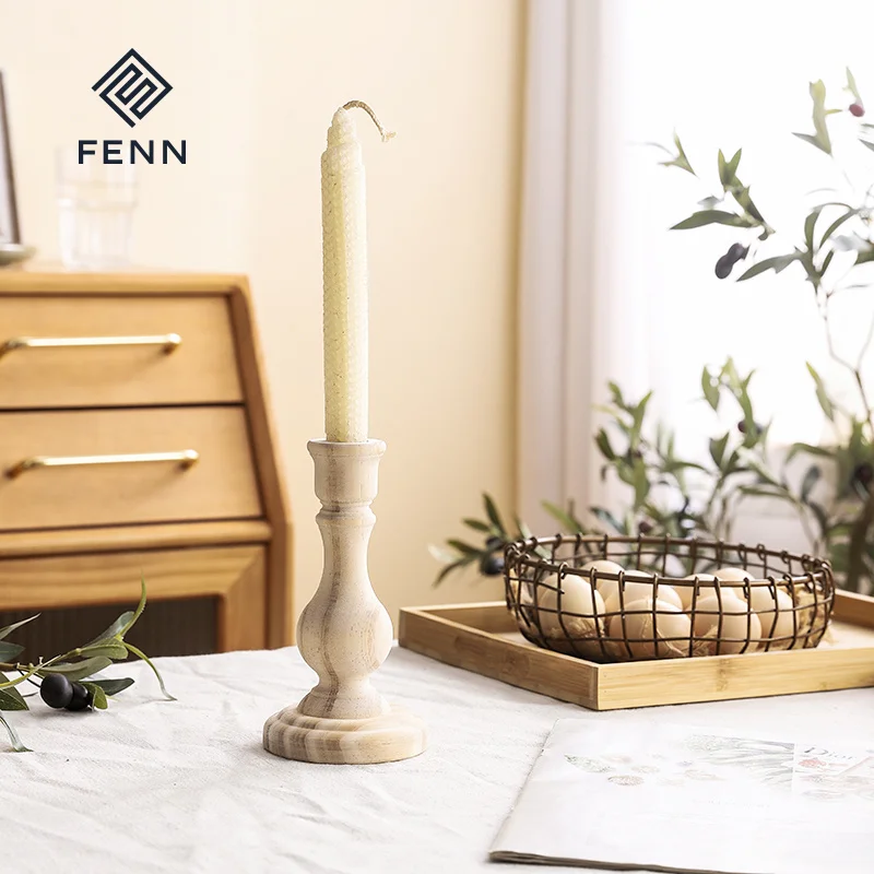 FENN Modern Valentine's Day Gift Canddle Holder Centerpiece Candlestick Reusable Wood Candle Holder For Wedding Decoration