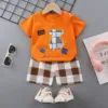 Plaid Grid Bear Set