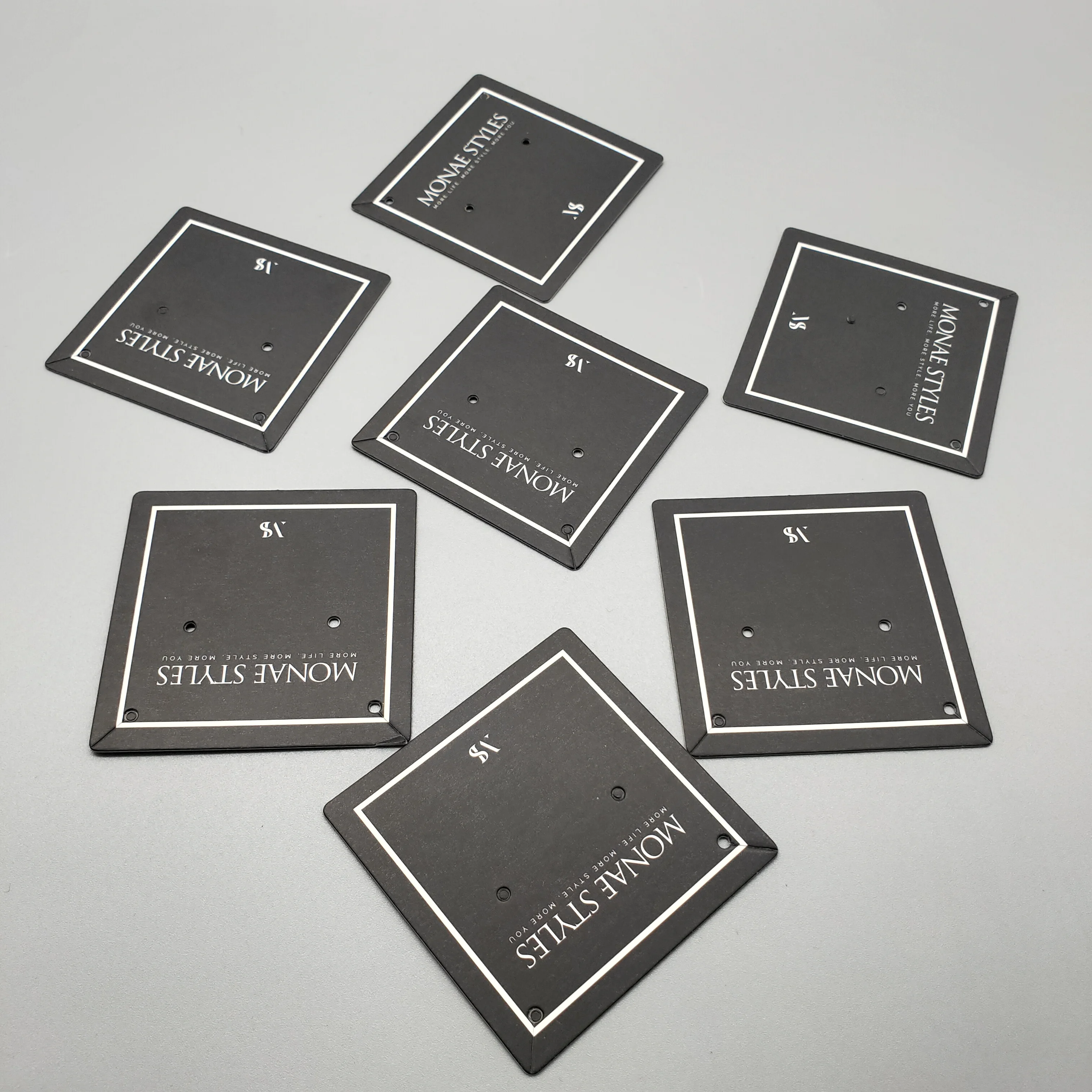 Индивидуальная торговая марка, печатный браслет, серьги, дисплей, бумажный держатель для карт, упаковка, ожерелье, ювелирные изделия, серьги, открытки с логотипом