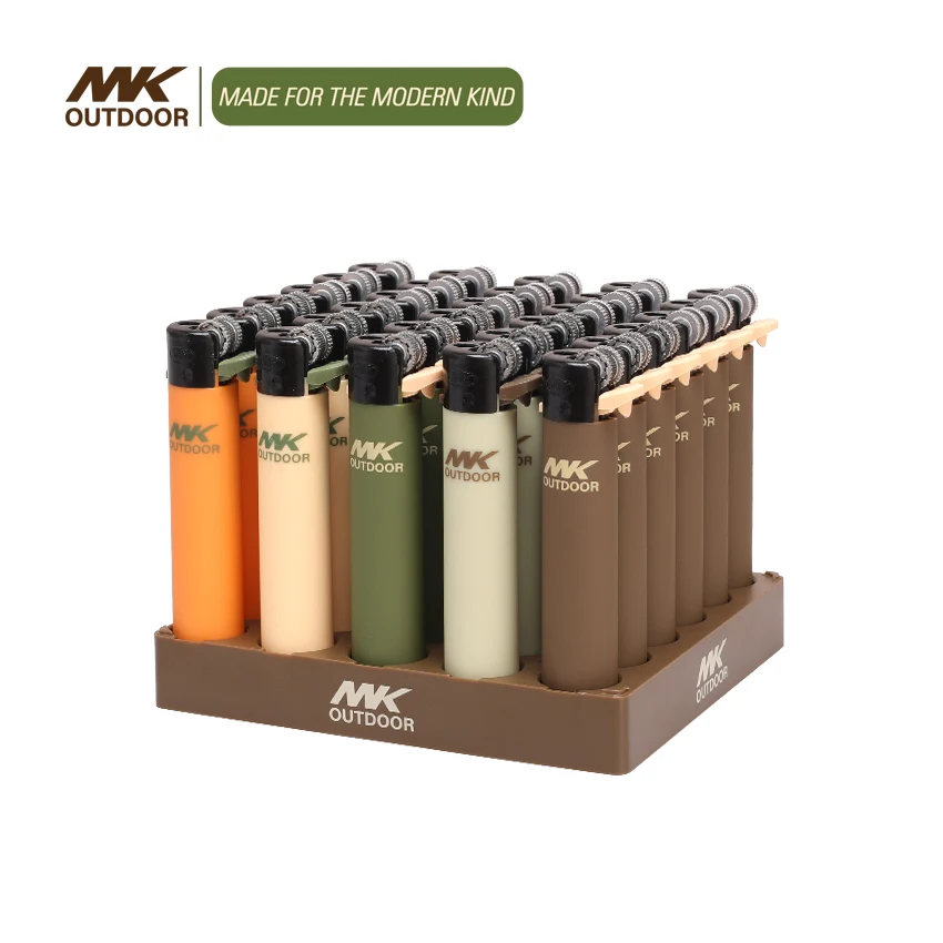 Mk Wholesale Slim Flint Gas Lighters Bulk Butane Gas Fancy Flame