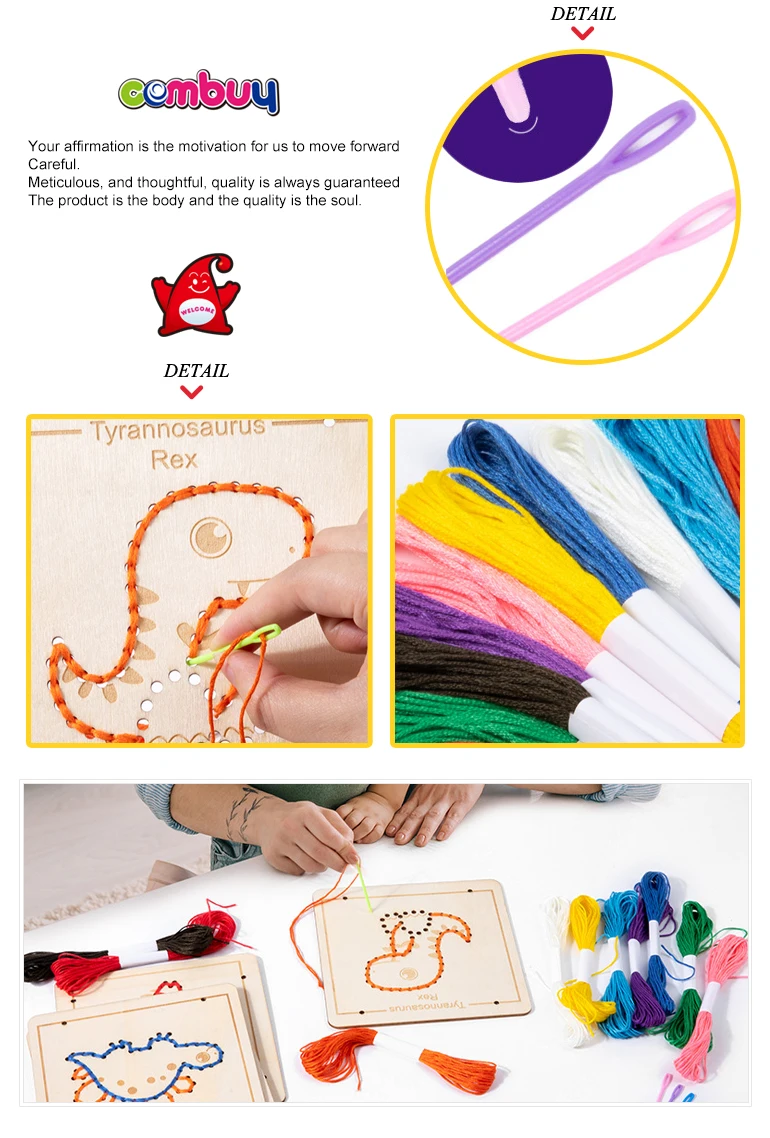 Hand-eye Coordination Rope Lacing Interactive Wooden Threading Toy ...
