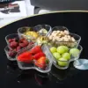 Plateau tournant en cristal de verre lisse