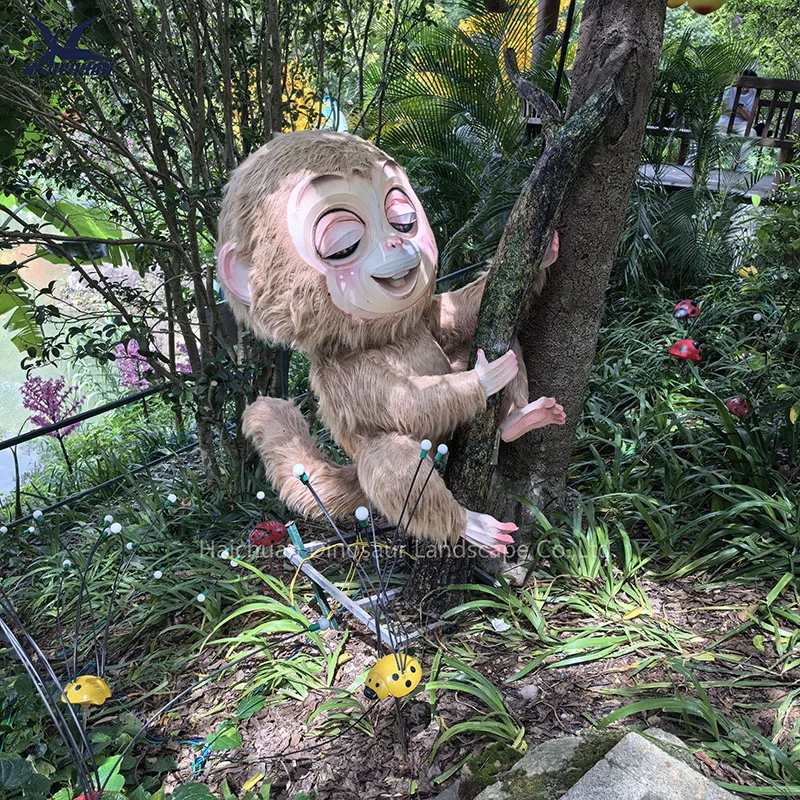 Colorful Simulated LED Illuminating Silk Chinese Animal Lantern Monkey Pig for Lantern Festival Show