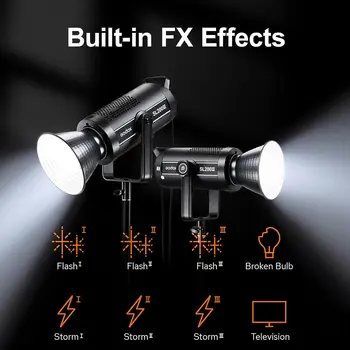 Godox SL200III Studio LED Video Light 215W  Dimmable 8 FX Lighting Effects APP Remote Control for Home Studio Live detail image