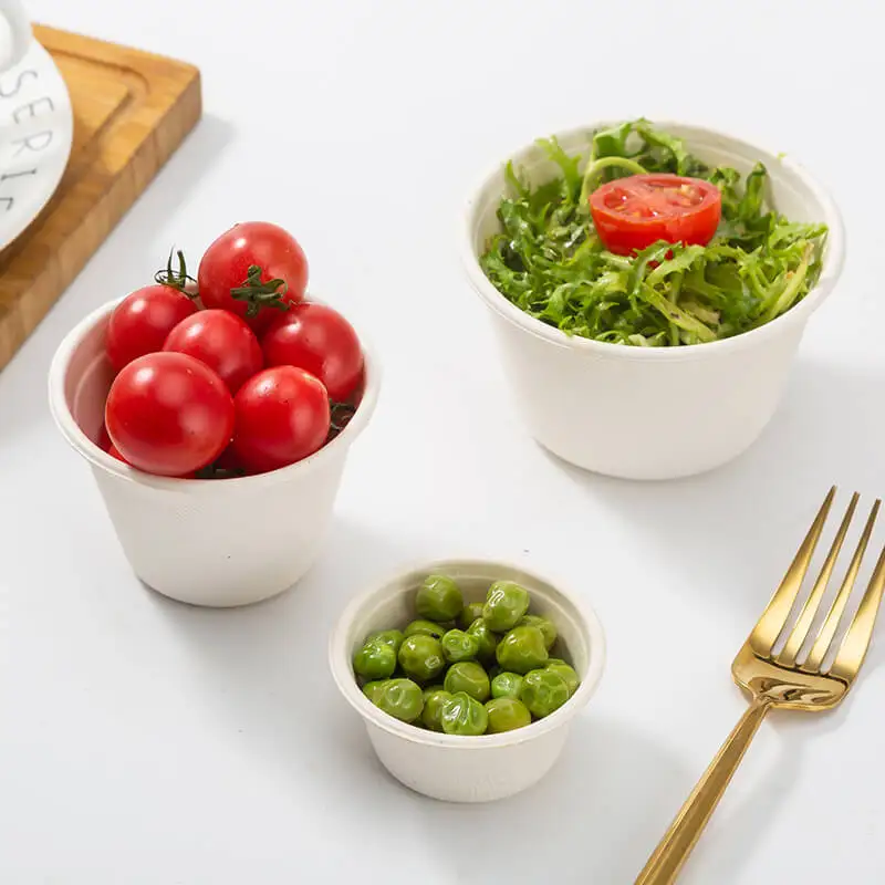 What are biodegradable bowls made of?