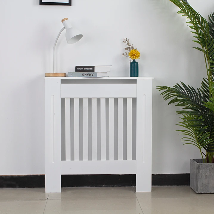 White Radiator Cover Grill Shelf Mdf Wood Modern Traditional