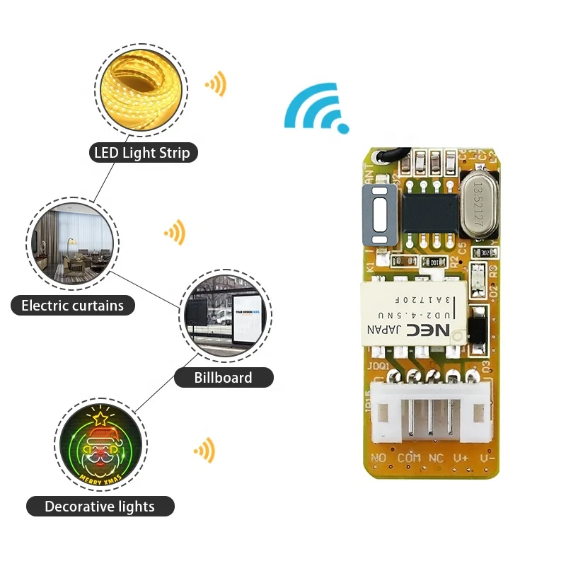 5V 1CH LED Lighting Control Billboard Decorative Lights Miniature Low Power Delay Wireless Receiver Module Remote Control Kits