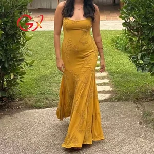 GX25189 Women's Fashion 2026 Sexy Clothing Boutique Spaghetti Strap Elegant Maxi Dress Elegant Party Long Evening Dresses