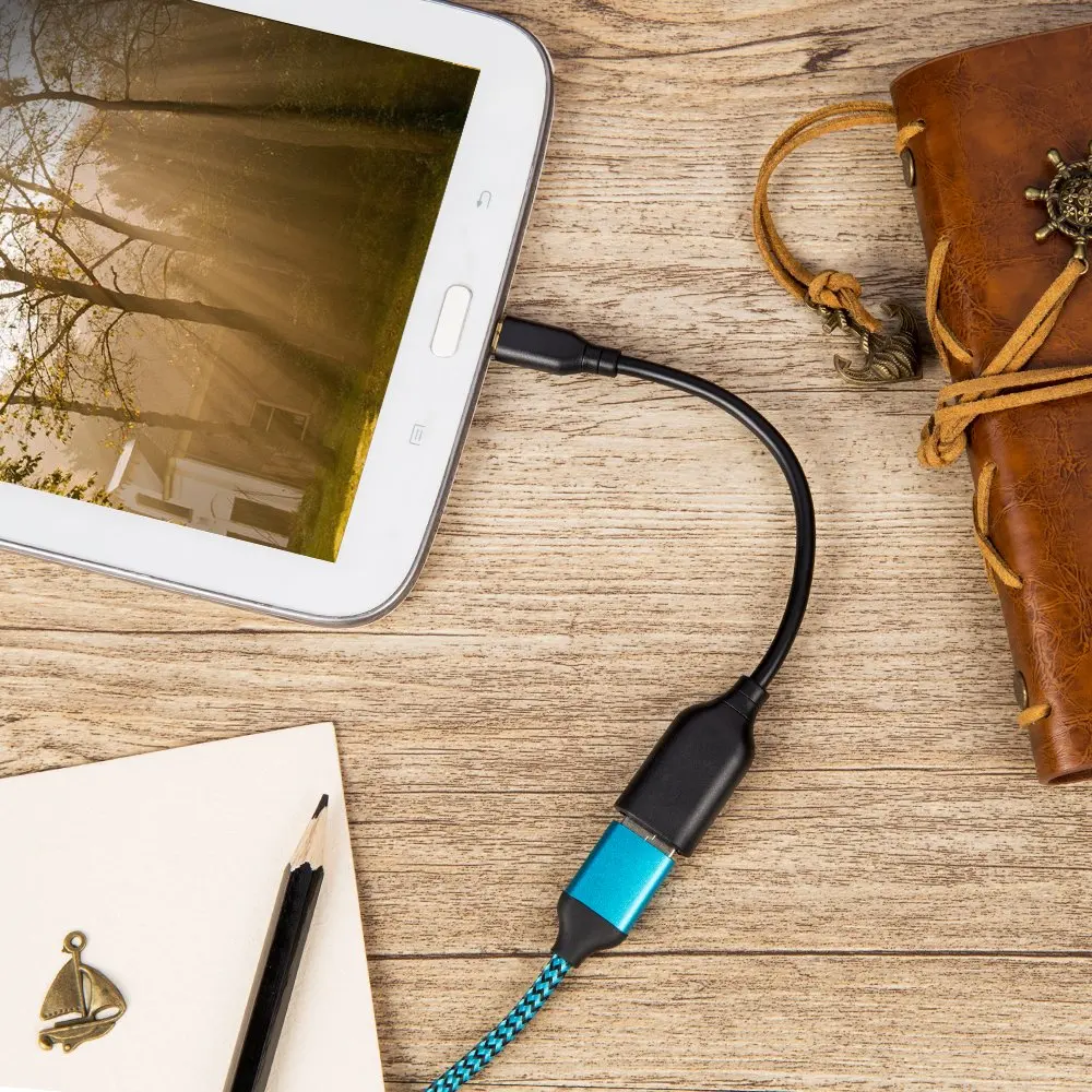 
Адаптер XANUAN USB на ходу, 5 дюймов, штекер Micro USB на гнездо USB 2,0 OTG, кабель для контроллера Samsung S7, Android, Windows, смартфона 
