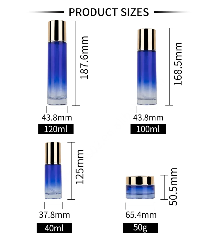 Custom Empty Skincare Lotion Serum Oil Face Emulsion Pump Spray Bottles Cream Jar Luxury Glass Cosmetic Container Packaging Set supplier