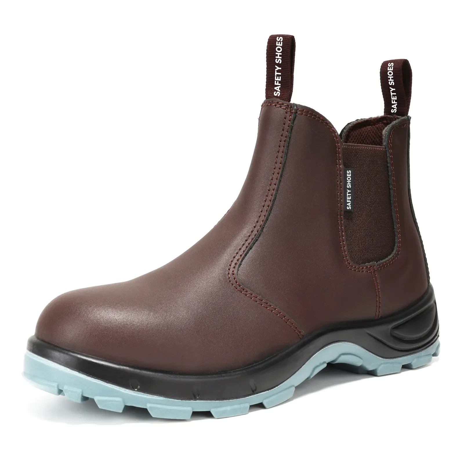 Ankle Boots Safety Shoes Steel Toe Steel Plate Smooth Cow Leather