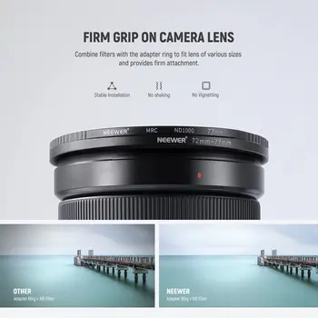 NEEWER 49-52mm 52-55mm 55-58mm 58-62mm 62-67mm 67-72mm 72-77mm Step-up and Step-down Ring 7PCS Step up Lens Filter Adapter Rings detail image