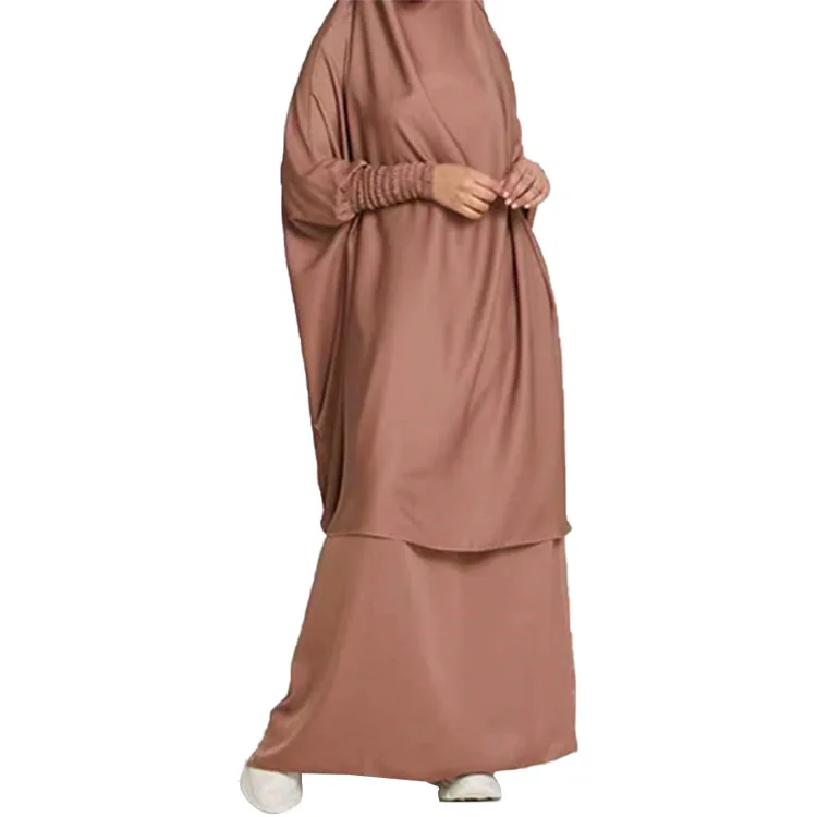 2025 Elegant Abaya for Ladies Long Casual Dress with Islamic Scarf Hijab Plus Size Clothing Set for Women Middle East for Summer