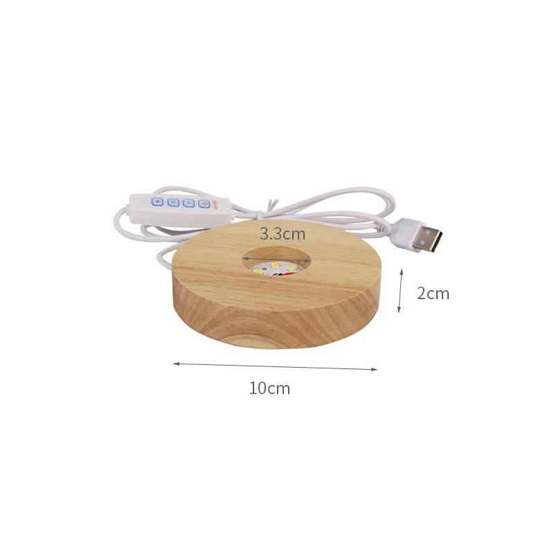 Wholesale Wood Led Night Light Base Wooden 3d Led Lamp Base For 3d