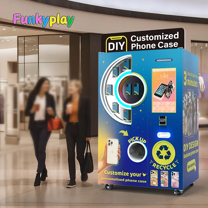 Funkyplay Family-Friendly Interactive Phone Case Vending Machine Automatic Community Center with Seasonal Features SDK Function