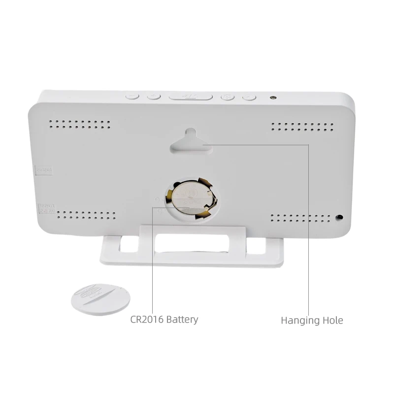 Compact USB Port Charging Heavy Sleepers Convenient Streamline Design Perpetual Calendar Snooze Digital Alarm Clock