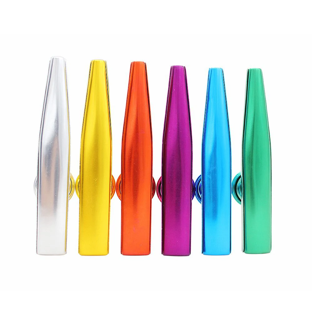 Музыкальные инструменты Kazoos 6 различных цветов металла для детской гитары укулеле скрипки клавиатуры пианино