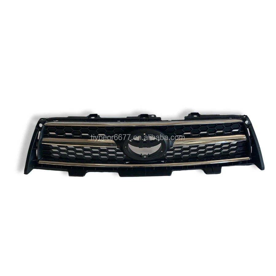 product tiypeor replacement grille assembly for 2009 2012 toyota rav4 base sport front bumper upper grille  bright stripe plating-2