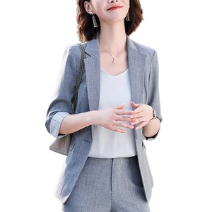 New Stylish Office Women's Suits Coat Casual Solid Color Luxury Plus Size S Ladies Women