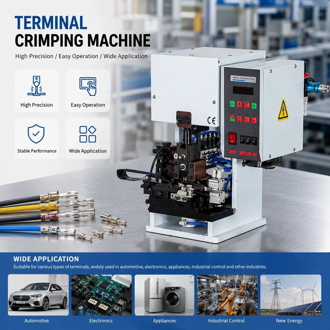 JCW-2TD Semi-Automatic Cable Stripping and Crimping Machine