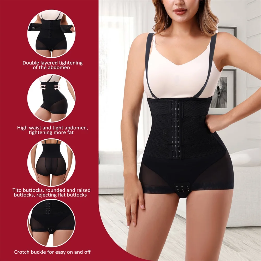 Wholesale Full Body Butt Lift Shaping Panties Underwear Shoulder Strap Tummy Control Shapewear Women Waist Trainer Shaper